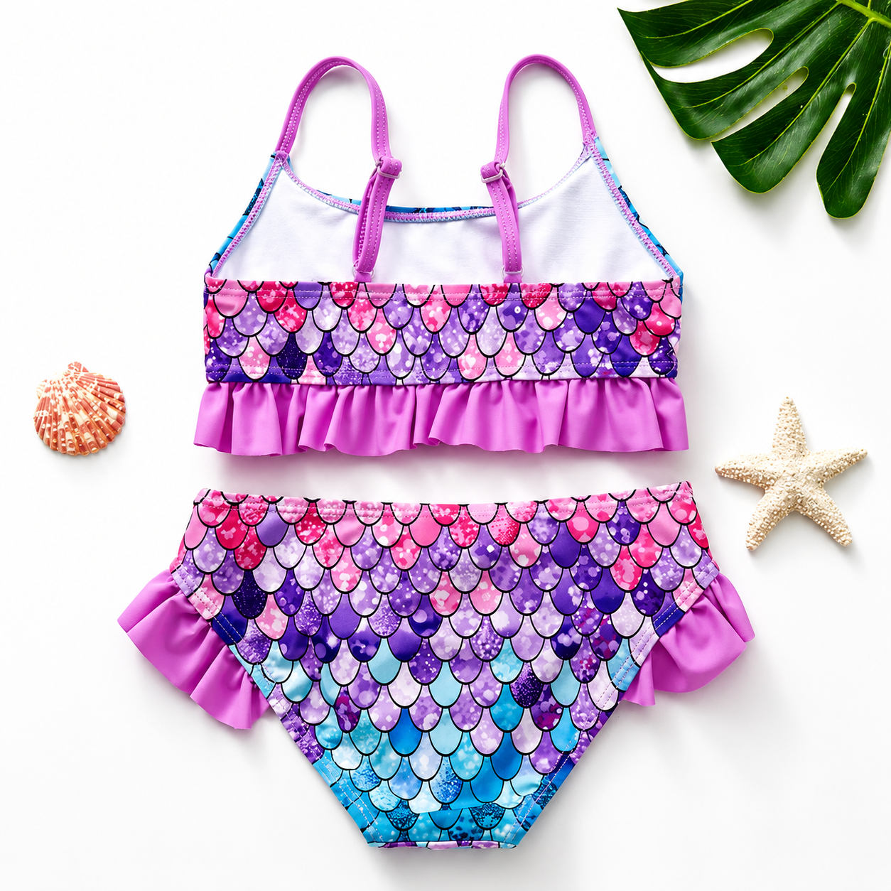 Mädchen Badeanzug Kinder Bikini Rüschen - Image 2