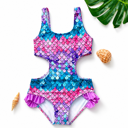 Mädchen Badeanzug Kinder Bikini Rüschen - Image 3