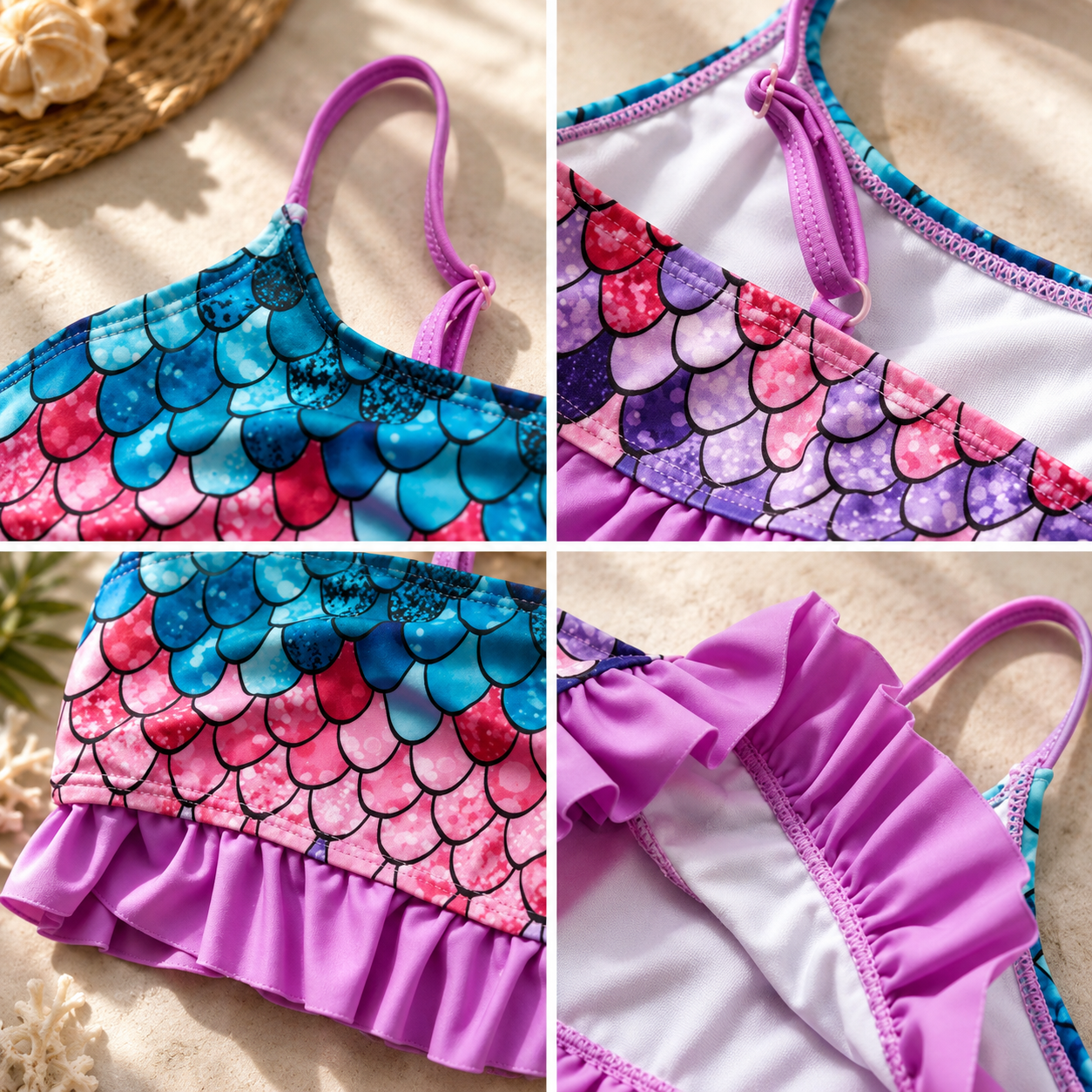 Mädchen Badeanzug Kinder Bikini Rüschen - Image 5