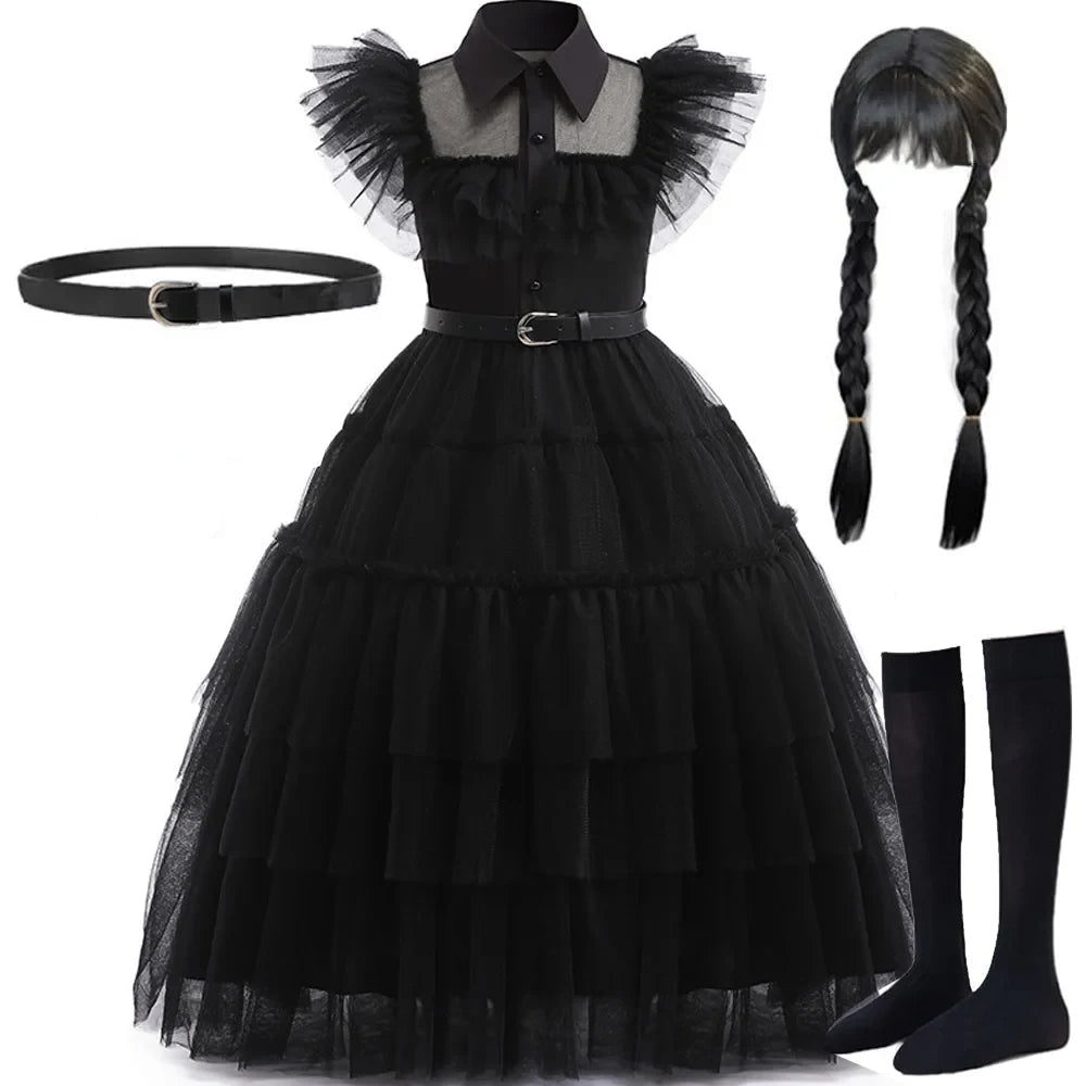 Mädchen Kostüm Halloween Kostüm Cosplay Kleid Prinzessinnen Kleid 4-Teiliges Set - Image 1