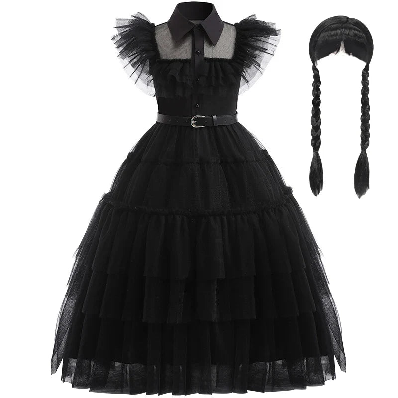 Mädchen Kostüm Halloween Kostüm Cosplay Kleid Prinzessinnen Kleid 4-Teiliges Set - Image 4