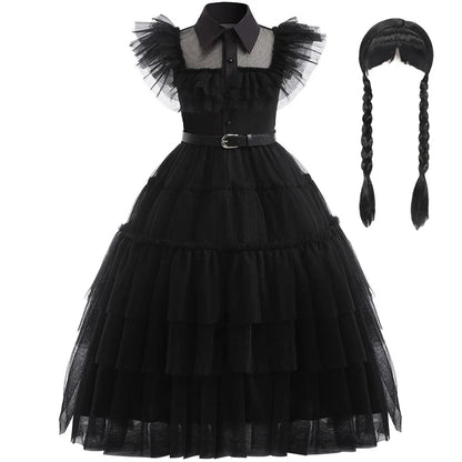 Mädchen Kostüm Halloween Kostüm Cosplay Kleid Prinzessinnen Kleid 4-Teiliges Set - Image 4