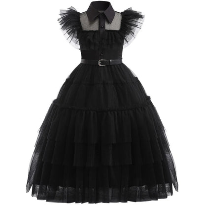 Mädchen Kostüm Halloween Kostüm Cosplay Kleid Prinzessinnen Kleid 4-Teiliges Set - Image 5