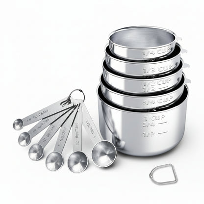 Stainless Steel Measuring Cup Set Precise Measuring Kitchen
