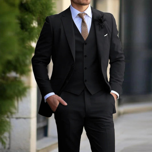 Costume Homme 3 Pièces Slim Élégant Mariage Bureau