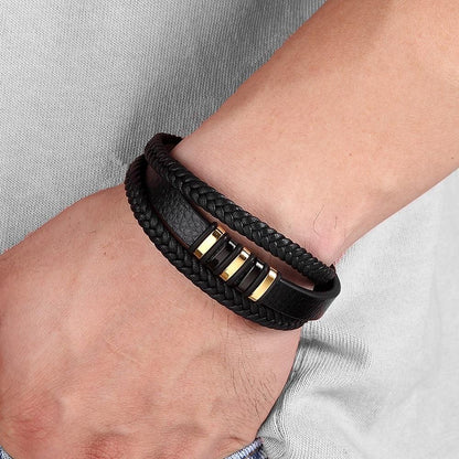 Pulsera Hombre Acero Inoxidable Ajustable Estilo Moderno