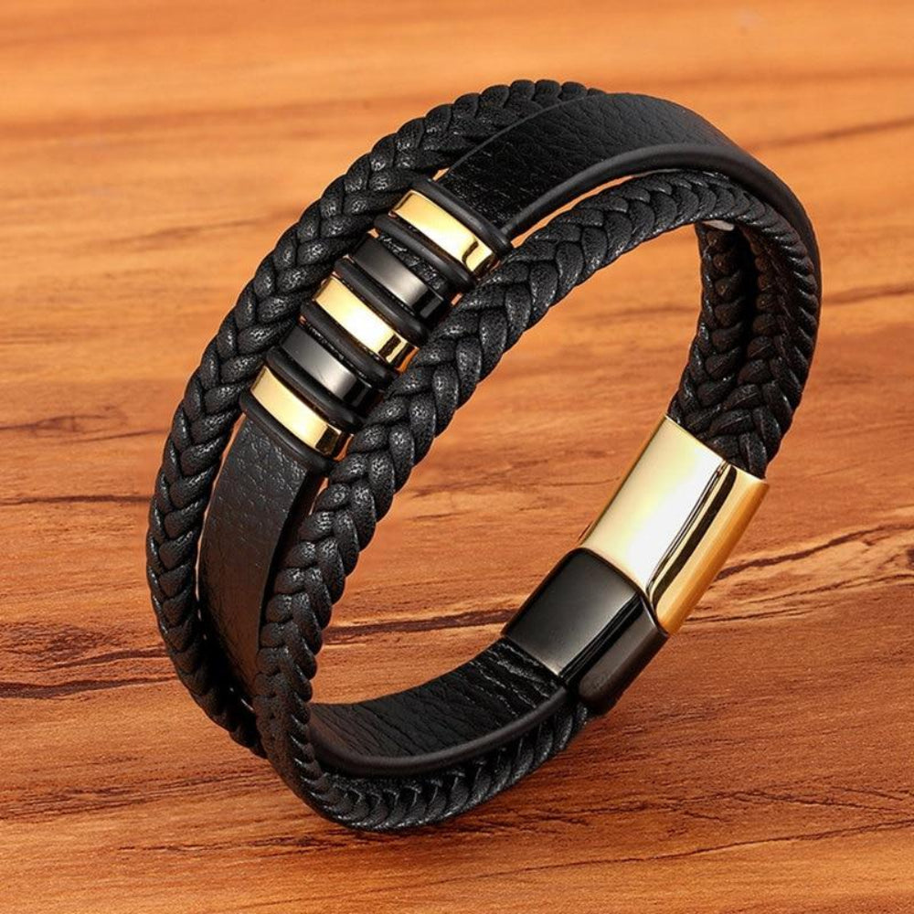 Pulsera Hombre Acero Inoxidable Ajustable Estilo Moderno