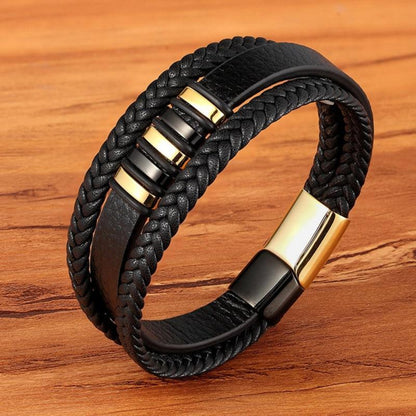 Pulsera Hombre Acero Inoxidable Ajustable Estilo Moderno