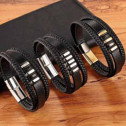 Pulsera Hombre Acero Inoxidable Ajustable Estilo Moderno