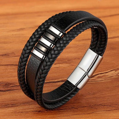 Pulsera Hombre Acero Inoxidable Ajustable Estilo Moderno