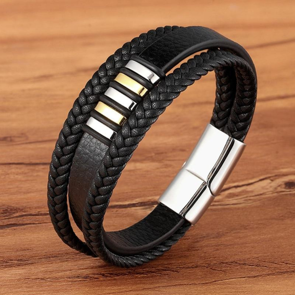 Pulsera Hombre Acero Inoxidable Ajustable Estilo Moderno