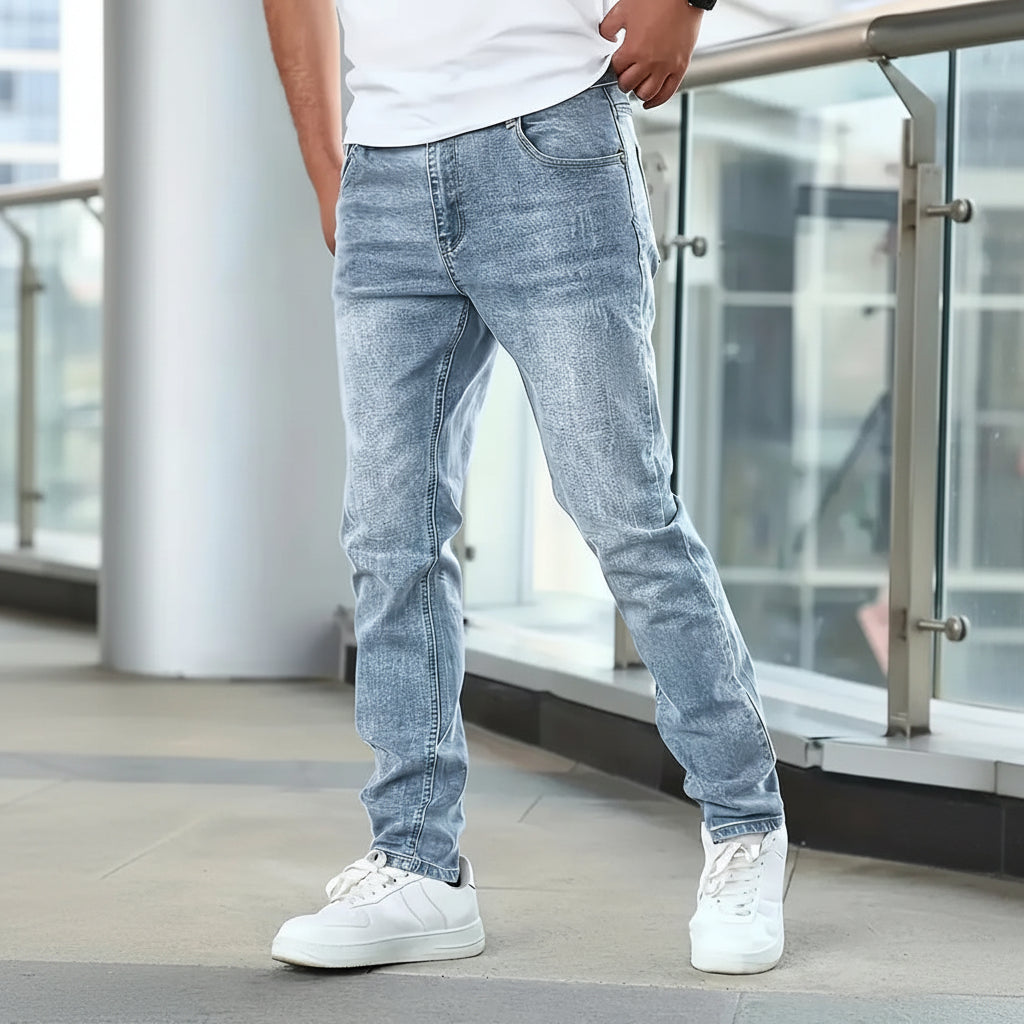 Pantalones Jeans Hombre Estilo Práctico Diario