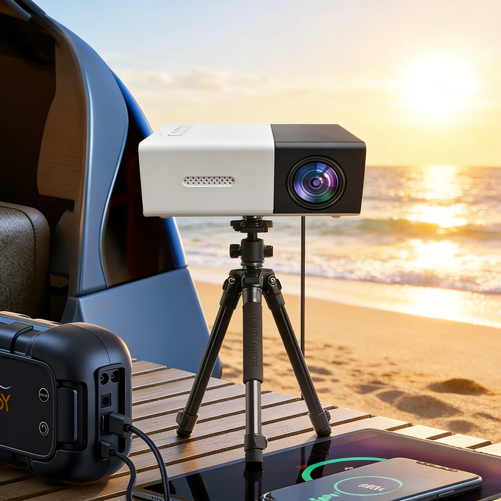 Projecteur Portable LED HD Cinéma Maison Compact
