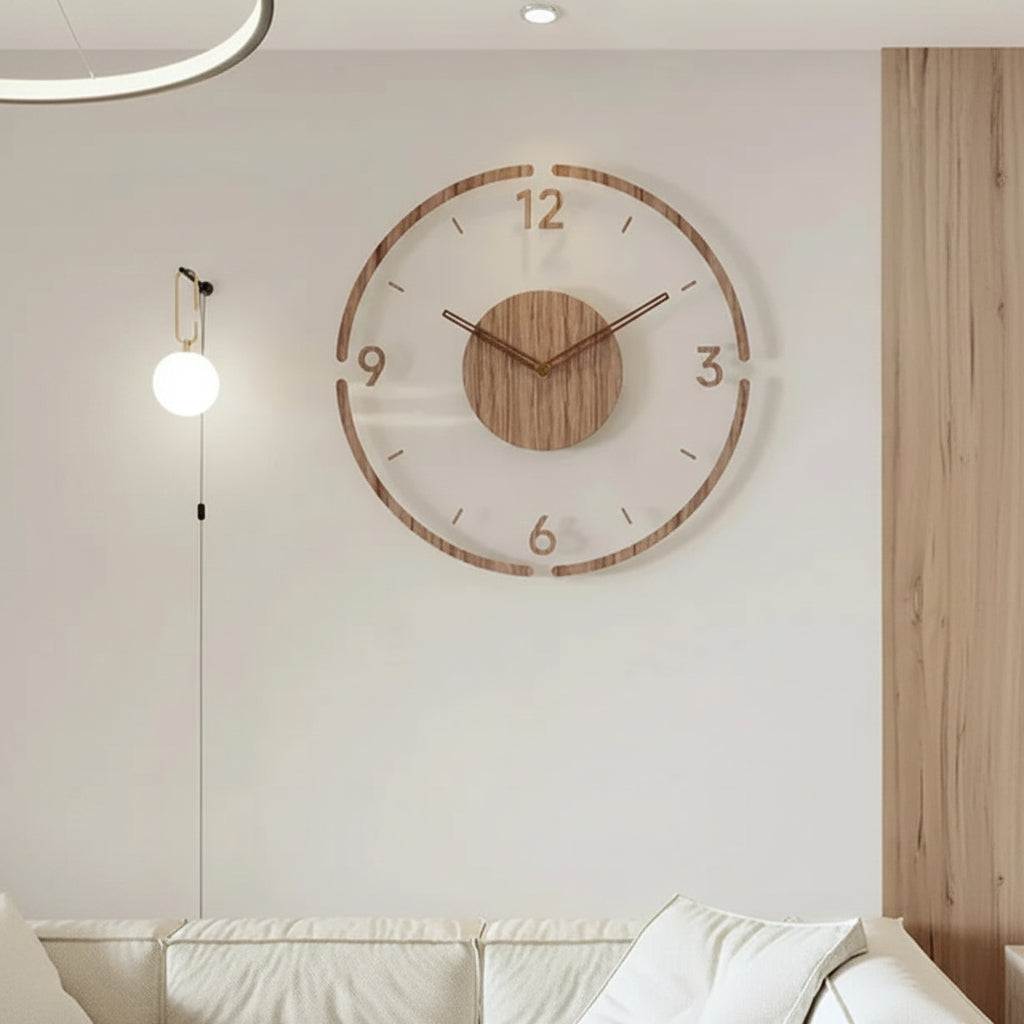 Moderne Holz Wanduhr Minimalistisches Design - Image 1