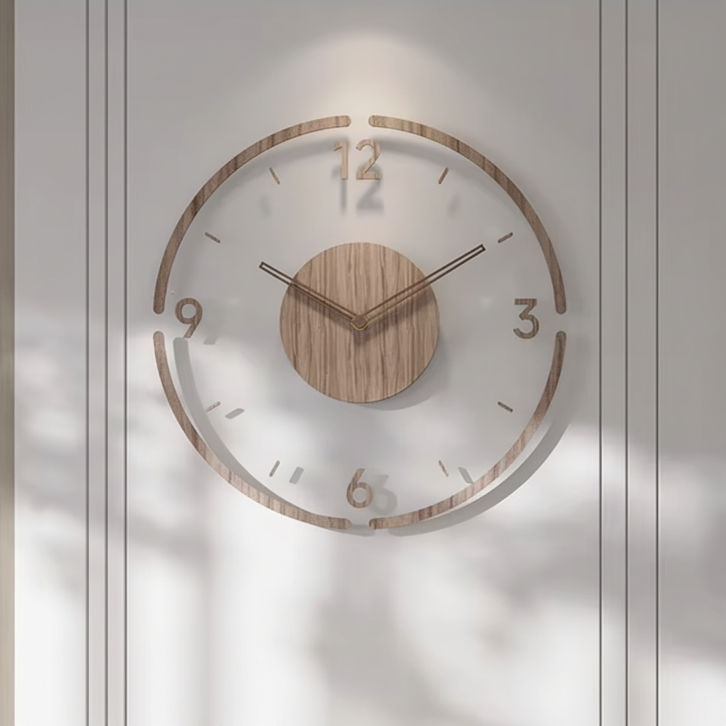 Moderne Holz Wanduhr Minimalistisches Design - Image 2