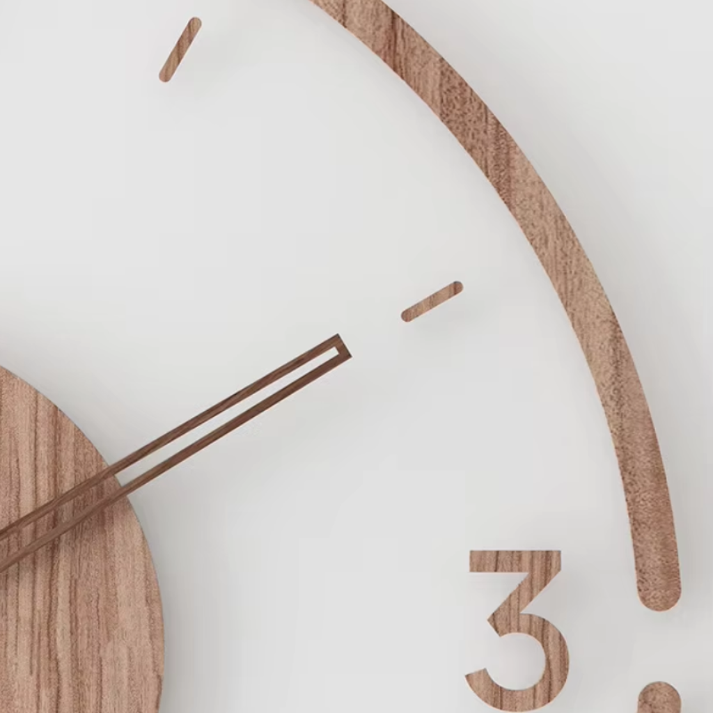 Moderne Holz Wanduhr Minimalistisches Design - Image 3