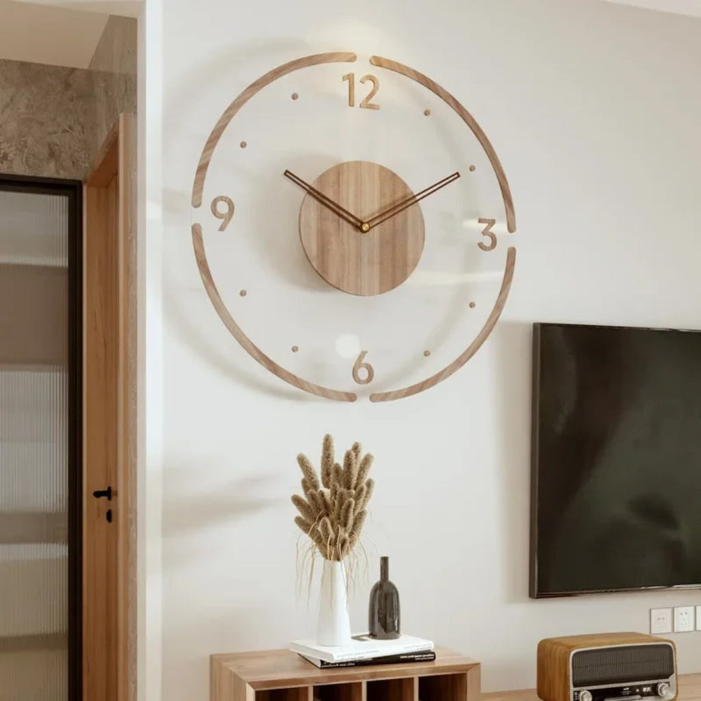 Moderne Holz Wanduhr Minimalistisches Design - Image 5
