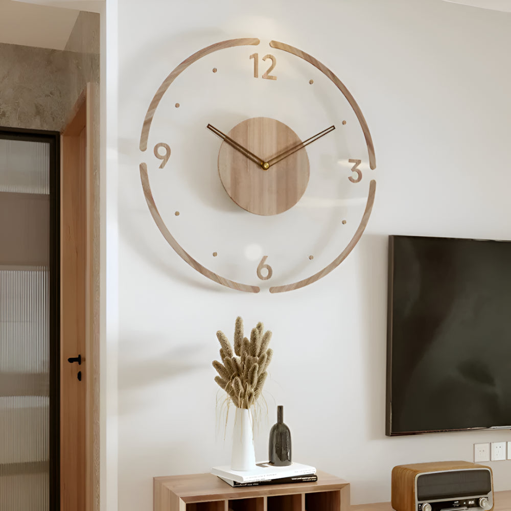 Wanduhr Holz Acryl Modernes Design