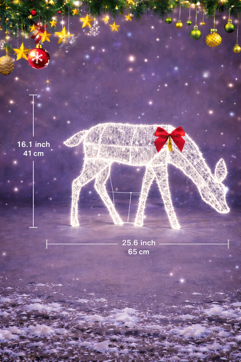 Decorazione Natalizia Famiglia di Renne Luminosa Design in Rattan per Esterni
