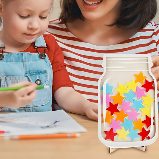 Kinder Belohnungstafel aus Holz mit Sternen