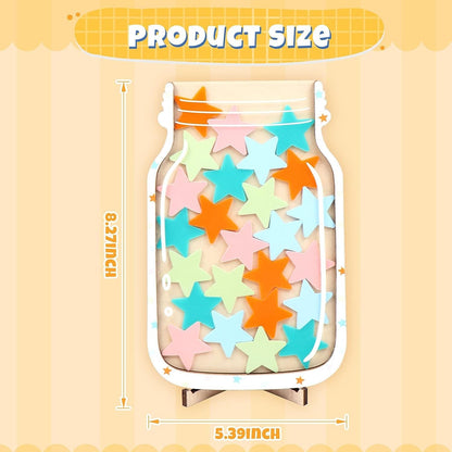 Kinder Belohnungstafel aus Holz mit Sternen