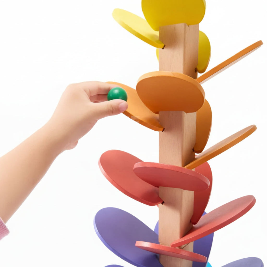 Musikalisches Baumspielzeug Holz Lernspielzeug Kugeln Farben - Image 2
