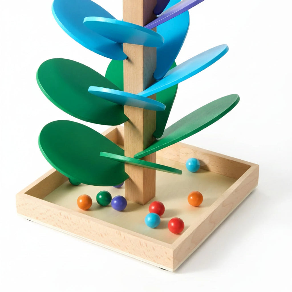 Musikalisches Baumspielzeug Holz Lernspielzeug Kugeln Farben - Image 3