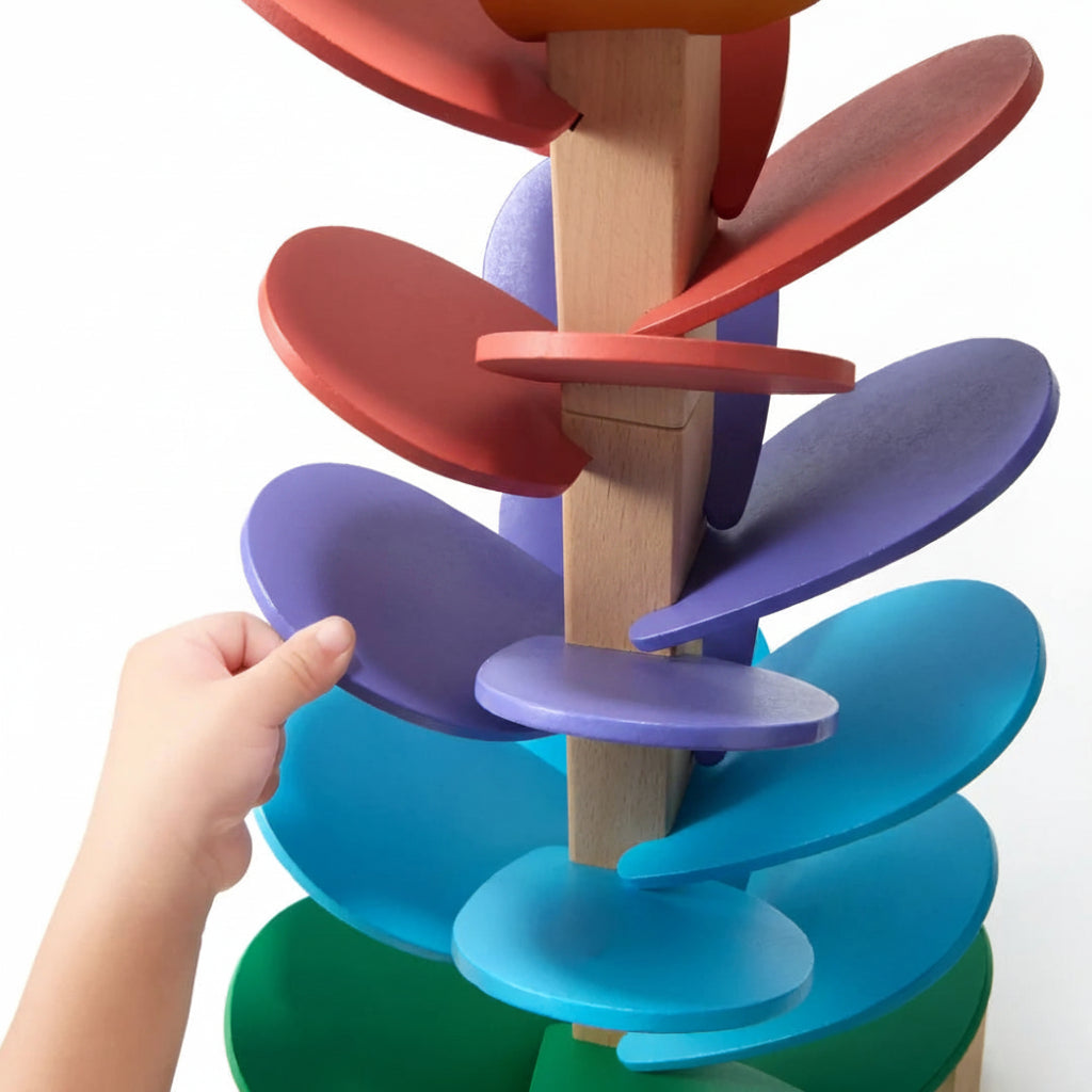 Musikalisches Baumspielzeug Holz Lernspielzeug Kugeln Farben - Image 4