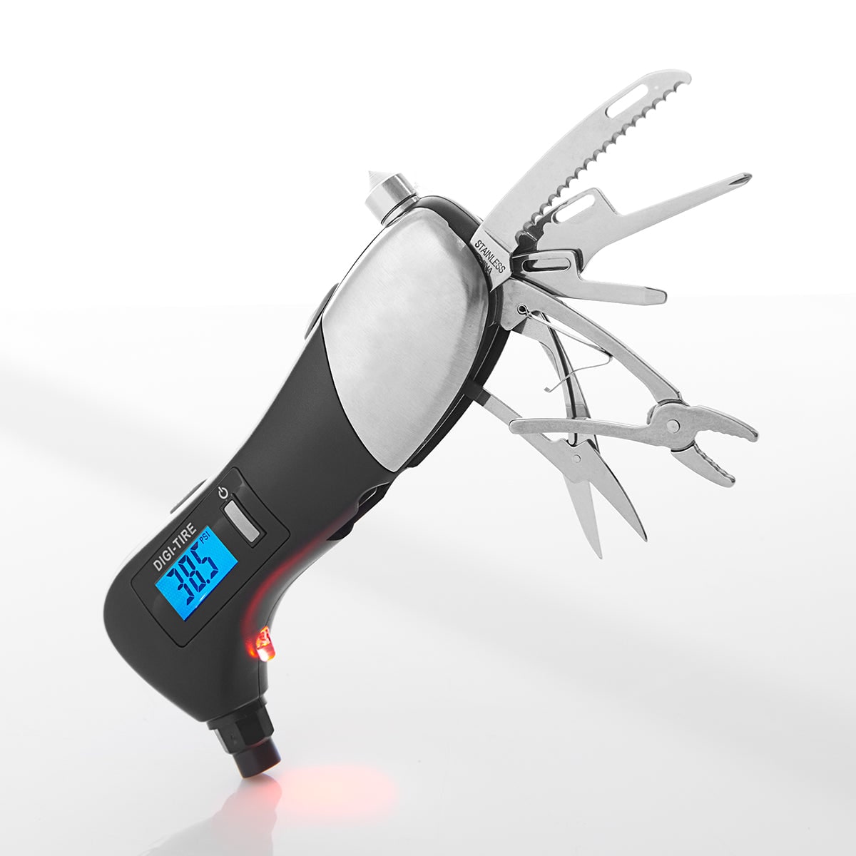 Notfallwerkzeug Auto Reifen Druckmesser Mit LED - Image 1