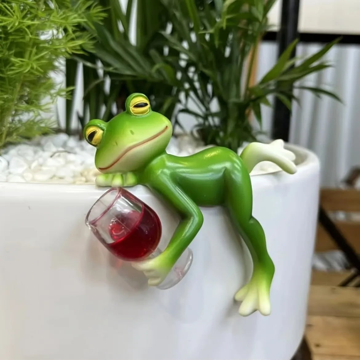 Oktoberfest Frosch Topfpflanzen Deko Gartenbedarf Gartenfigur - Image 2