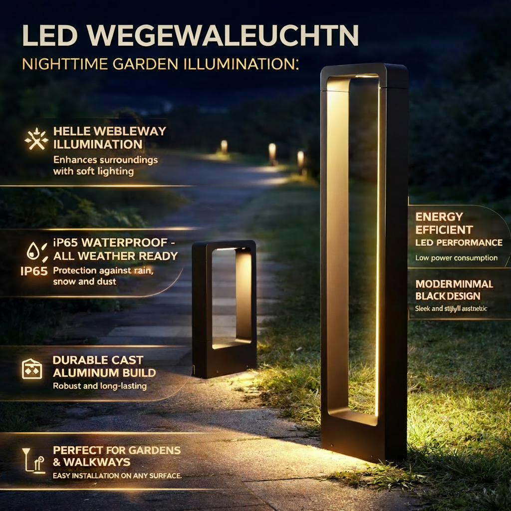 Outdoor LED Path Lighting Modern Garden Lamp Durability