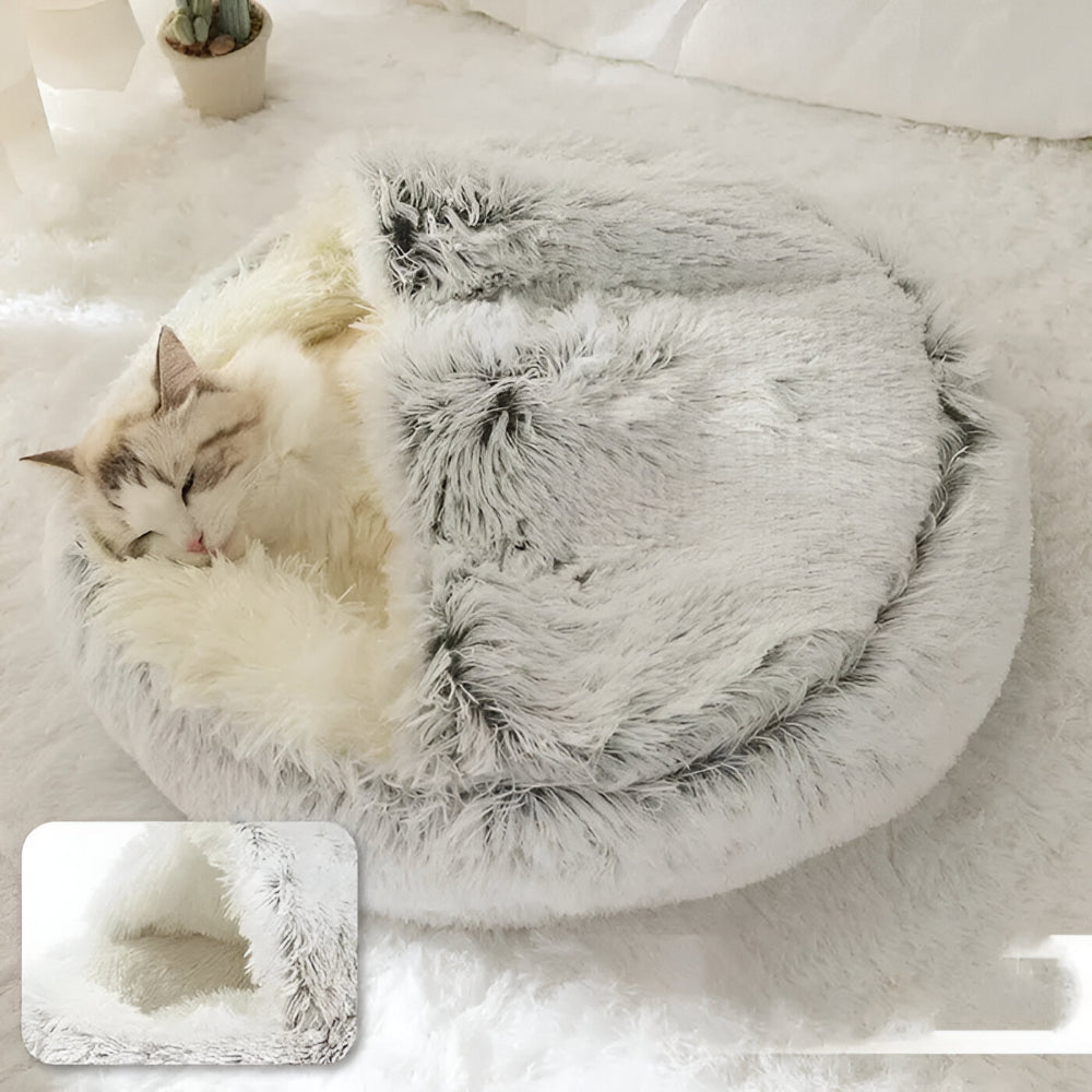 Dog Bed Fluffy Warm Cuddle Nest