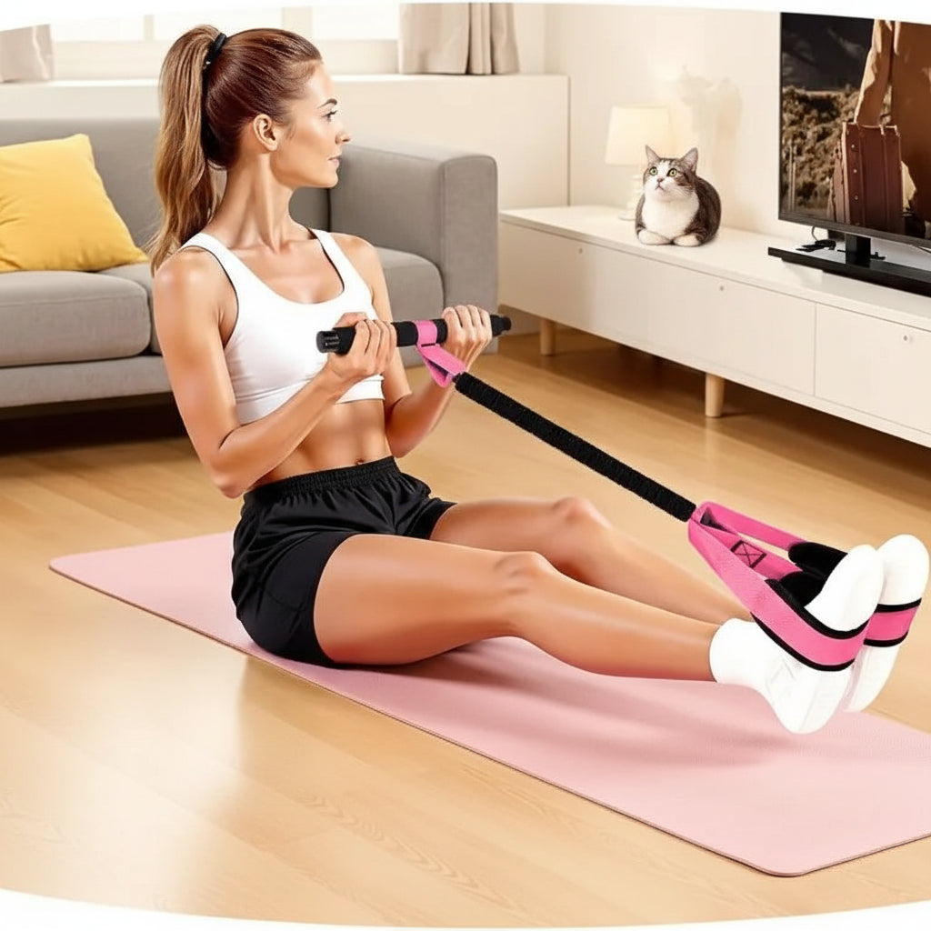 Elastico Fitness Con Pedali Antiscivolo Allenamento Casa