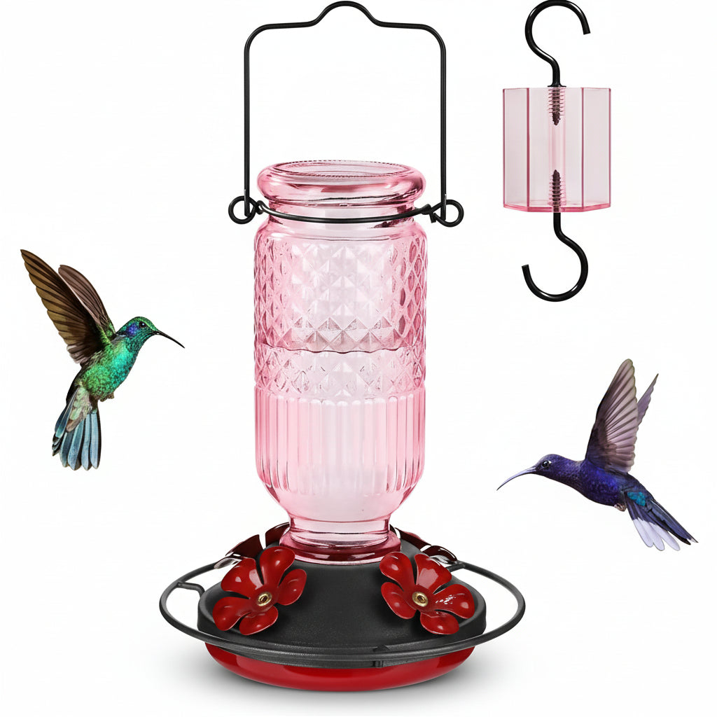 Vogelfutterhaus Glas Hängend Garten Vogelfutterspender