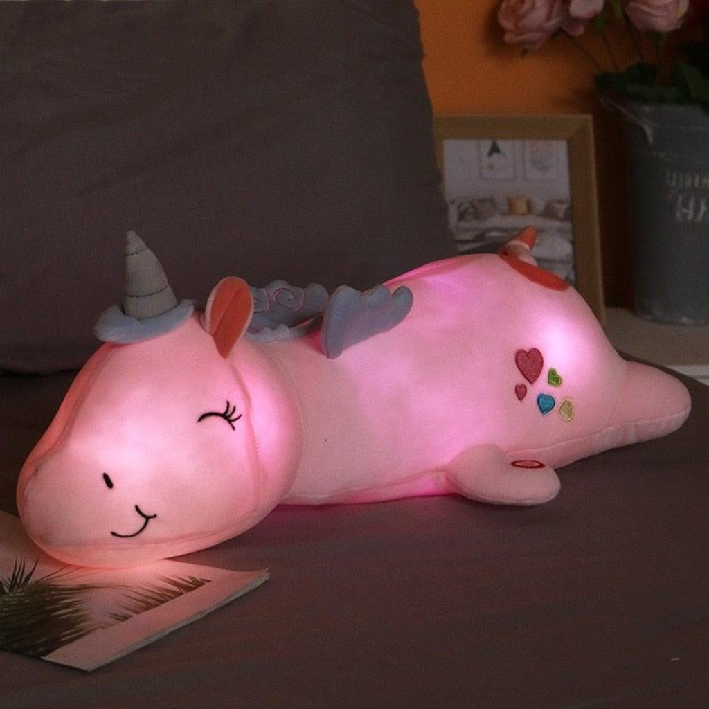 Glowing Unicorn Plush Toy Light Kids Gift