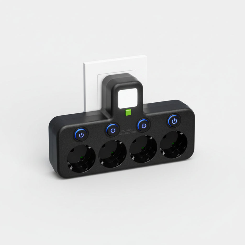 Mehrfachsteckdose VOLTRIQ ProLine | 3–4 Steckplätze + 2× USB & 1× Typ-C | 2500 W | Überspannungsschutz & Kontrollschalter - Image 5
