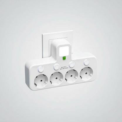 Mehrfachsteckdose VOLTRIQ ProLine | 3–4 Steckplätze + 2× USB & 1× Typ-C | 2500 W | Überspannungsschutz & Kontrollschalter - Image 4