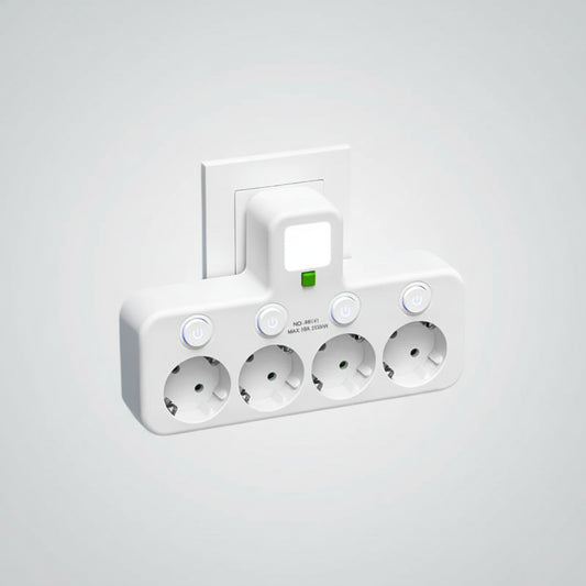 Mehrfachsteckdose VOLTRIQ ProLine | 3–4 Steckplätze + 2× USB & 1× Typ-C | 2500 W | Überspannungsschutz & Kontrollschalter - Image 4