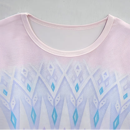 Vestido de princesa para niña azul y blanco disfraz
