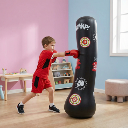 Sac de boxe gonflable pour enfants Sac de boxe sur pied Entraînement