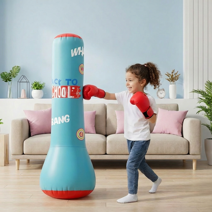 Sac de boxe gonflable pour enfants Sac de boxe sur pied Entraînement