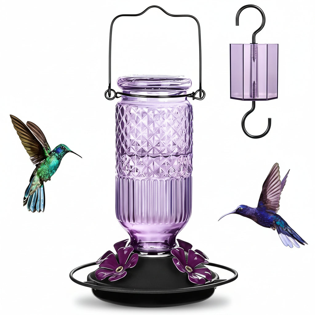 Vogelfutterhaus Glas Hängend Garten Vogelfutterspender