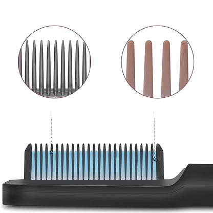 Haarglätter Bürste Schwarz Ionen Styling