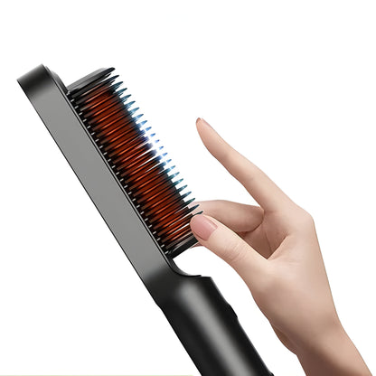 Haarglätter Bürste Schwarz Ionen Styling