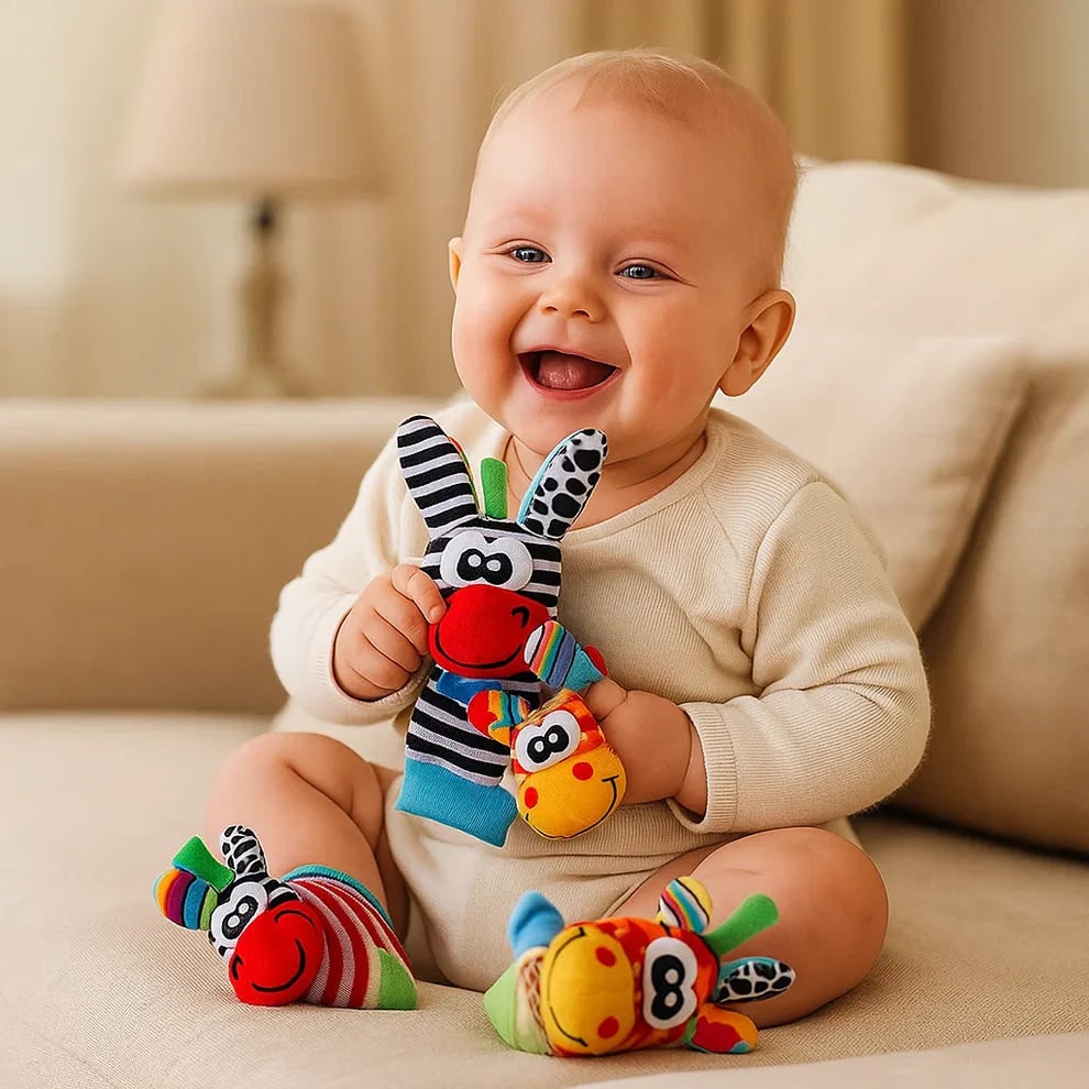 Rassel Spielzeug Sinnes Spielzeug Set Frauen Baby Socken - Image 1