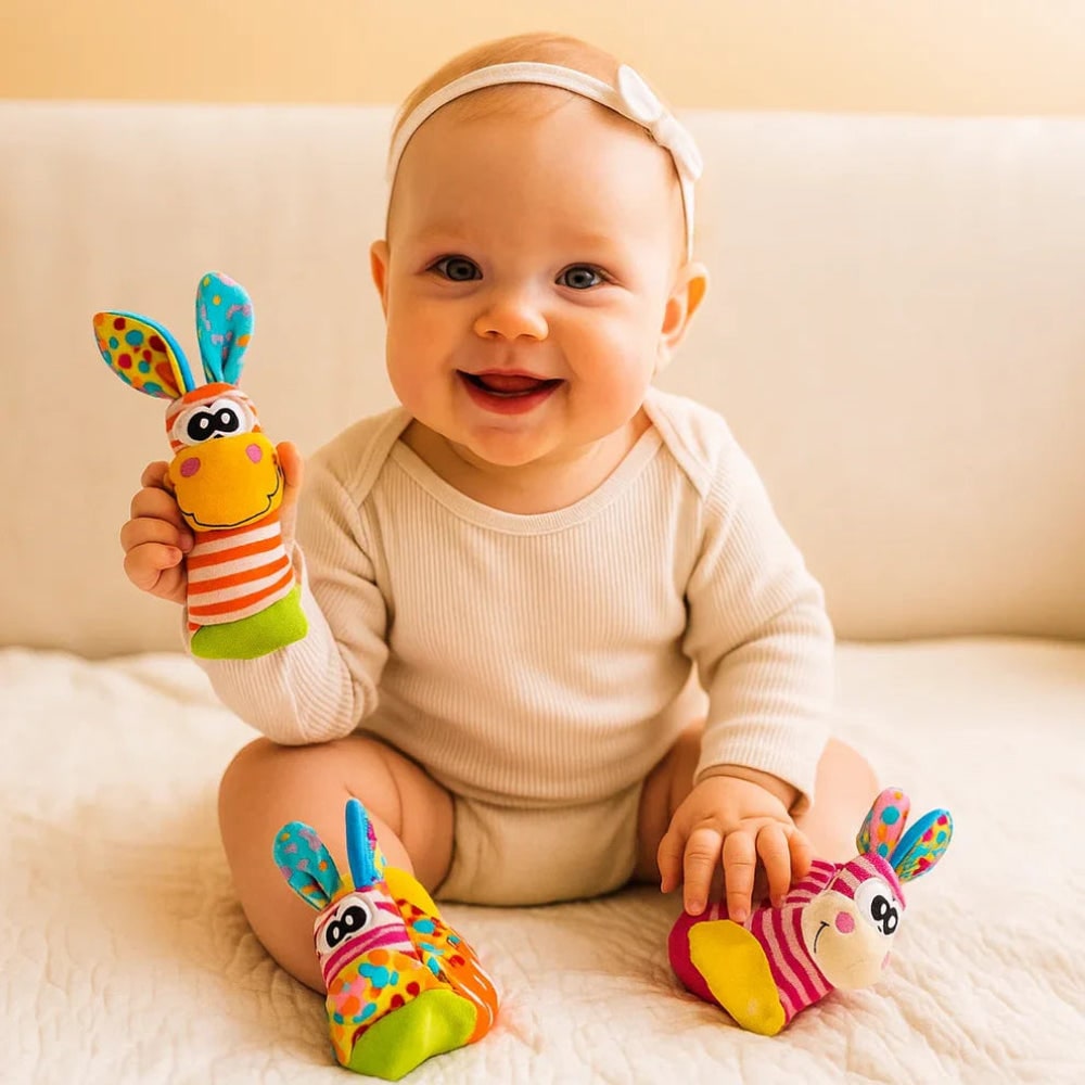Rassel Spielzeug Sinnes Spielzeug Set Frauen Baby Socken - Image 4