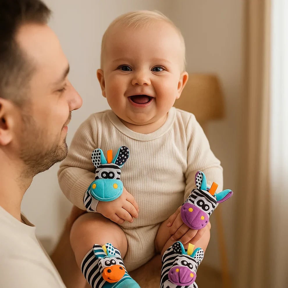 Rassel Spielzeug Sinnes Spielzeug Set Frauen Baby Socken - Image 5