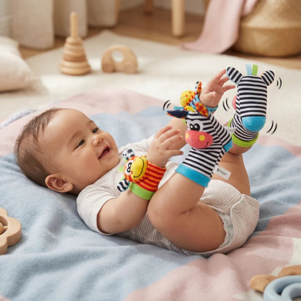 Rassel Spielzeug Sinnes Spielzeug Set Frauen Baby Socken - Image 6