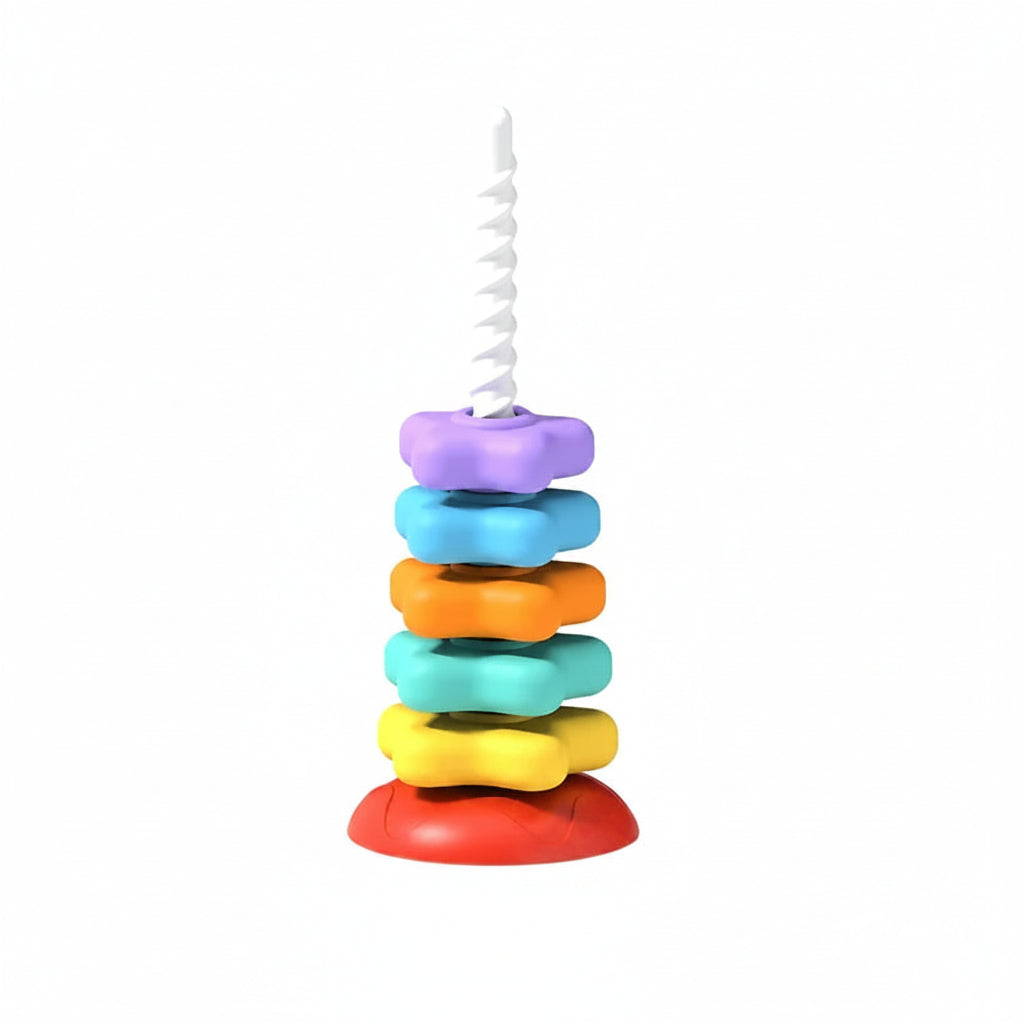 Regenbogen Stapelspielzeug Lernspielzeug Bunte Formen - Image 4