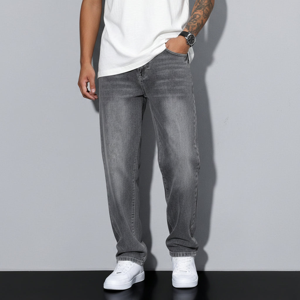 Relaxed Fit Jeans Gerader Schnitt Five Pocket Design - Image 2
